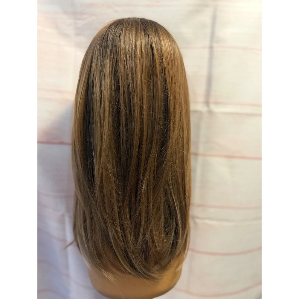 Brown banged wig